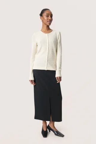 Langarm-Bluse SLLupina Gerade Passform white