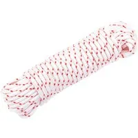 vidaXL Seil Starterseil Weiß und Rot Ø4 mm 10 m Nylon (1-tlg)