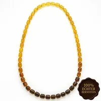 M-Punkt24 Collier Bernstein (Halskette, 54cm, Echter Bernstein, Partner-Look, inkl. Etui), Damen und Herren - Unisex Schmuck