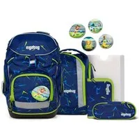 ergobag Schulrucksack Pack (6tlg., Federmäppchen, Sportrucksack, Heftebox, Schlmaperrolle und Kletties)
