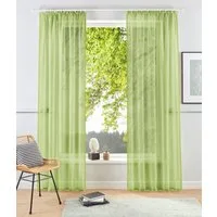 OTTO home Gardine XANA (1 St), Kräuselband, transparent, Voile, Bestseller, einfarbig, 1 bzw. 2 Schals, pflegeleicht, Beststeller!