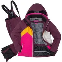 Killtec Skianzug Damen Skijacke + Skihose (lila/gelb, Gr. 36)