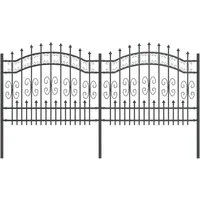 vidaXL Gartenzaun Gartenzaun KAMPEN 240 x 140 cm Mesh Pulverbeschichteter Stahl, (1-St)