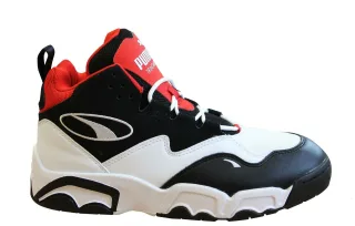 Puma Trinomic Quelle Mid White Black Red Schnüren -Trainer 369829 03