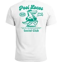 Neverless Print-Shirt Herren T-Shirt Pool Locos Social Club – Sommer Funshirt mit Alligator mit Print