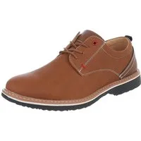 Coolwalk Herrenschnürschuh aus Textil mit Kontrastdetails Schnürschuh (91917738) Blockabsatz Schnürer in Camel