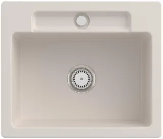 Villeroy & Boch Einbauspüle Siluet 60 S 600x510mm Ablgarn. aus TitanCeram Crema cplus, 334601KR 334601KR