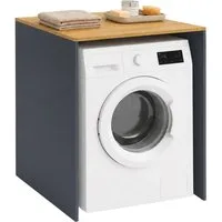 relaxdays Waschmaschinenumbauschrank Waschmaschinenschrank (1-St) Anthrazit