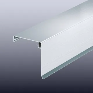 Aluminium Klemmdeckel mit Wetterschenkel | für 80 mm Randprofile | Pressblank