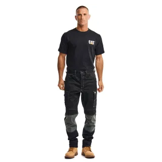 Caterpillar Essential Knie-Taschen Stretch Holster Polyester Herren schwarze Outdoor-Hosen