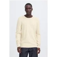 Blend Strickpullover BHBRAY CREW KNIT mit Rundhalsausschnitt, aus Baumwolle, Regular Fit, Langarm, unifarben