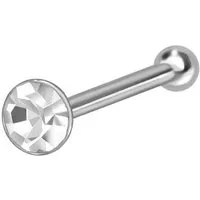 PIERCINGLINE Nasenpiercing 925er Silber Nasenstecker Pin RUNDER KRISTALL (Nasenstecker, 1-tlg)