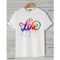 RMK T-Shirt Herren Shirt kurzarm Rundhals Basic Liebe mit "Love" Print aus 100% Baumwolle