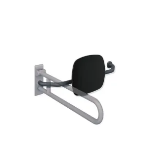 Hewi 801 Rückenstütze 801.51.9273R92 Wandabstand 230mm, rechts, Lehne tiefschwarz, anthrazitgrau