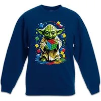 Urban Backwoods Sweatshirt Master Cube Kinderpullover Zauberwürfel Wars Yoda 80s Magic Star Speed (1-tlg) Cubing Jedi Cuber Master