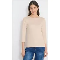 CECIL 3/4-Arm-Shirt aus reiner Baumwolle