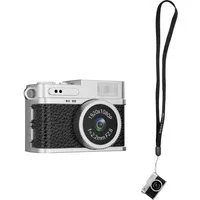 Easypix MiniPro XS1 Digitalkamera 2 Megapixel Schwarz, Silber Full HD Video, Kompaktkamera (Full HD Video, mit eingebautem Blitz, Integrierter Akku)