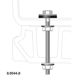 LAUFEN Befestigung lang mit M.gummidichtung zu SPK Pro Vienna, H8954480000001 H8954480000001