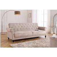 riess-ambiente 3-Sitzer MAISON BELLE AFFAIRE 220cm greige - Schlafsofa, Bouclé, FSC-zertif., Einzelartikel 1 Teile, Couch mit Bettfunktion · 3-stufig verstellbar · Chesterfield Design