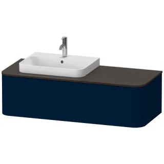 Duravit Happy D.2 Plus Konsolenwaschtischunterbau wandhängend Nachtblau Seidenmatt 1300x550x354 mm - HP4942L9898
