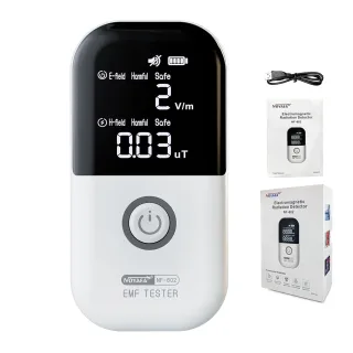 NOYAFA Upgraded EMF Meter Rechargeable Electromagnetic Field Radiation probe with High Precision LCD Display for Home Of