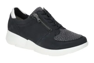 Waldl?ufer 668K02 K-FUNKY Sneaker Blau Marine/Weiss Bequeme Damenschuhe Waldl...
