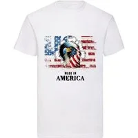 Banco T-Shirt Herren T-Shirt USA Adler Independence Day (01) 100% Baumwolle Druck