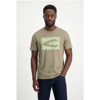 camel active T-Shirt normale Passform, Kurzarm-Design, bedruckte Optik mit Logo-Print
