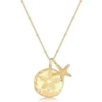 Elli Kette mit Anhänger Blume Seestern Maritim 925 Sterling Silber