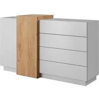 Compleo Kommode mit 4 Schubladen und 2 Türen, Scandi design NONI, Breite: 160 cm