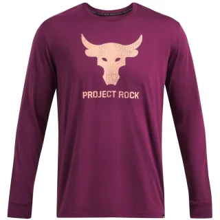 Under Armour - "Project Rock Brahma" T-Shirt für Herren, Langärmlig (Violett)