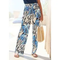 LASCANA Palazzohose mit luftig-weitem Bein aus Viskosejersey, leichte Sommerhose mit Alloverprint, Strandhose