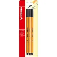 STABILO Fineliner STABILO Fineliner point 88 schwarz 3er Set