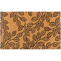 HANSE Home Fußmatte Leafs, Türmatte, rechteckig, Höhe: 15 mm, Kokos, Schmutzfangmatte, Outdoor, Rutschfest, Innen, Kokosmatte, Flur