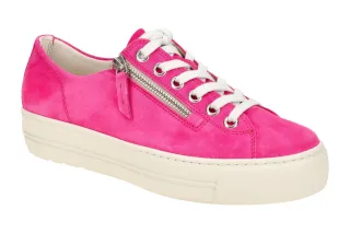 Paul Green Plateau Sneaker 5406-015 Pink Flamingo Echtleder Textil Frottee Su...