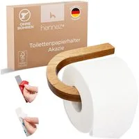 HENNEZ Toilettenpapierhalter "Evan" Akazie (1-St), hochwertig langlebig modern