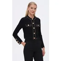 Passioni Cardigan mit Kettenapplikation