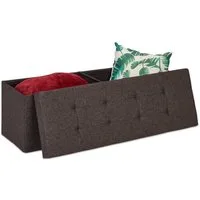relaxdays Sitzbank mit Trenngitt, braun