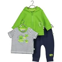 Blue Seven Sweatpants Blue Seven 3- teiliges Baby- Set "Frosch" in grün / blau