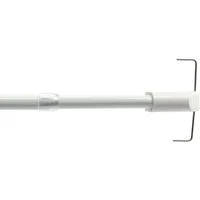 Liedeco Scheibenstange, Ø 12 mm, 1-läufig, ausziehbar, ohne Bohren, geklemmt, Kunststoff, Metall