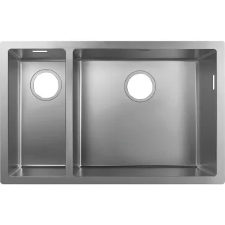Hansgrohe S719-U655 Unterbauspüle 43429800 edelstahl, 180x450mm, 1 Haupt- und Zusatzbecken
