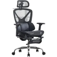 WAHSON OFFICE CHAIRS Bürostuhl Ergonom. Bürostuhl: Kopf-,Arm-,Lendenstütze,Fußstütze,90–135° Neigung