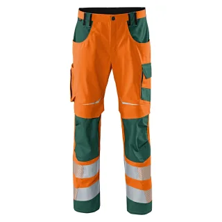 KÜBLER REFLECTIQ Hose PSA 2 warnorange/moosgrün 98 - 2207 8340-3765-98