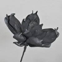 Kunstblume Künstliche Magnolie AMILIE, Glitzer, schwarz, 30cm, Ø26cm Magnolie, artplants, Höhe 30.0 cm