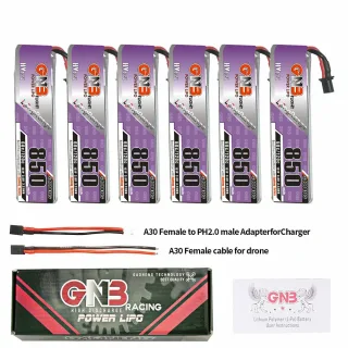 Gaoneng 3.8V 850mAh 60C 1S LiHV Battery A30 Plug for Emax Tinyhawk S BetaFPV Beta75X