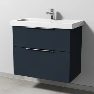 Sanipa 3way Waschtischunterbau zu Geberit iCon Light Waschtisch mit 2 Auszügen, Marine-Matt UP5721R