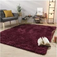 TT Home Teppich Diele, Esszimmer, Flur, Schlafzimmer, Wohnzimmer, Rechteckig, Höhe: 37 mm, Teppich Wohnzimmer Hochflor Langflor Weich Soft Modernes Einfarbiges D