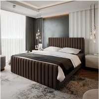 Masseno Boxbett ARION 180x200 cm mit Bonell Matratze und Topper, Doppelbett, Polsterbett mit Kopfteil, Boxspringbett