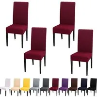 BTTO Stuhlhusse Stuhlhusse Universal Stretch Stuhlbezug Stuhlüberzug,Einfarbig, Elastische Stretch Husse