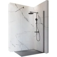 Schulte Walk-in-Dusche Alexa Style 2.0 Duschwand - 120x200 cm, Klar Hell, Sicherheitsglas, mit fixil-Glasversiegelung, Spritzschutz